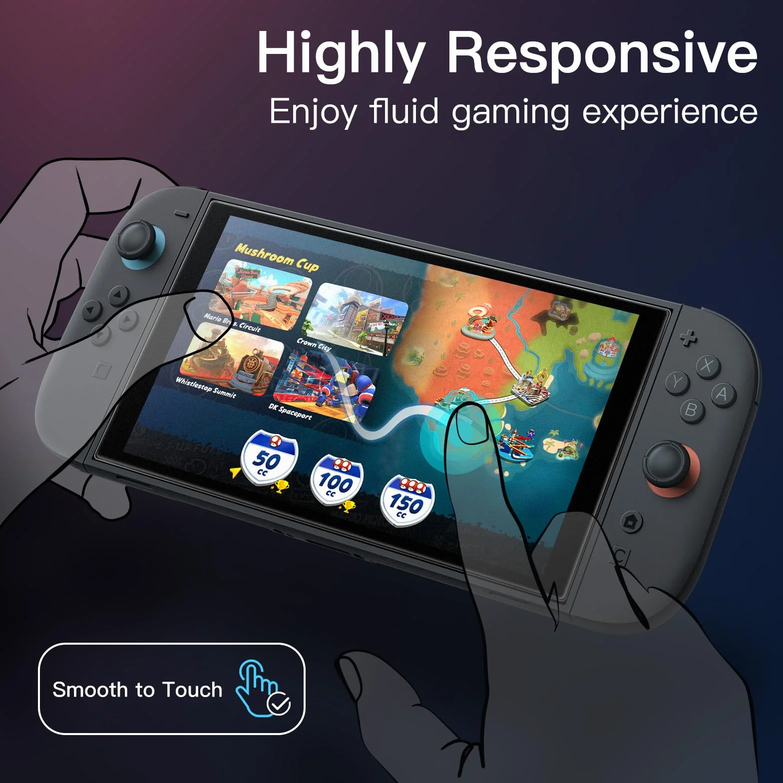 JETech Protector Pantalla Mate para Nintendo Switch 2 2025, Cristal Vidrio Templado 9H Antireflejo con Marco de Instalación Fácil, Antihuellas Tacto Suave, 2 Unidades