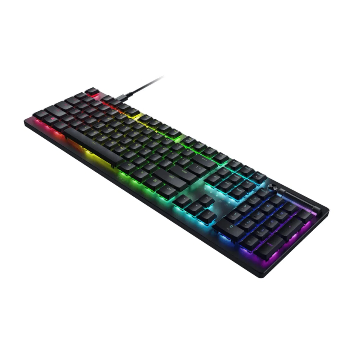 Razer DeathStalker V2 (Interruptor Rojo) - Teclado óptico para Juegos de Perfil bajo (interruptores ópticos lineales, Cable Tipo C Desmontable, Teclas grabadas con láser, Cromo RGB) diseño del Reino