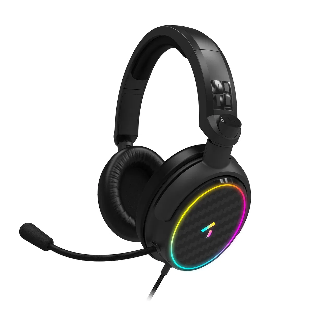 STEALTH C6-100 con LED Casco Gaming Over Ear para PS4/PS5, Xbox, Nintendo Switch, PC, Micrófono Flexible, Conector de 3.5mm, Cable 1.5m, Ligero, cómodo y Duradero