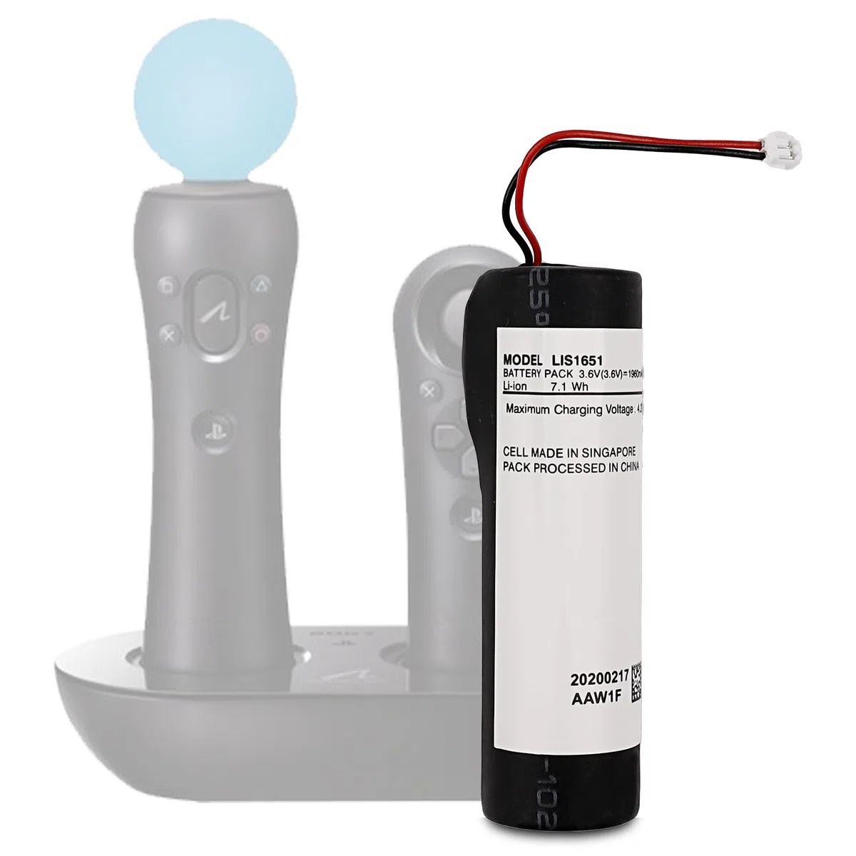 Nuevo Batería de repuesto LIS1651 compatible para Sony Playstation PS4 Move Motion Controller versión 2.