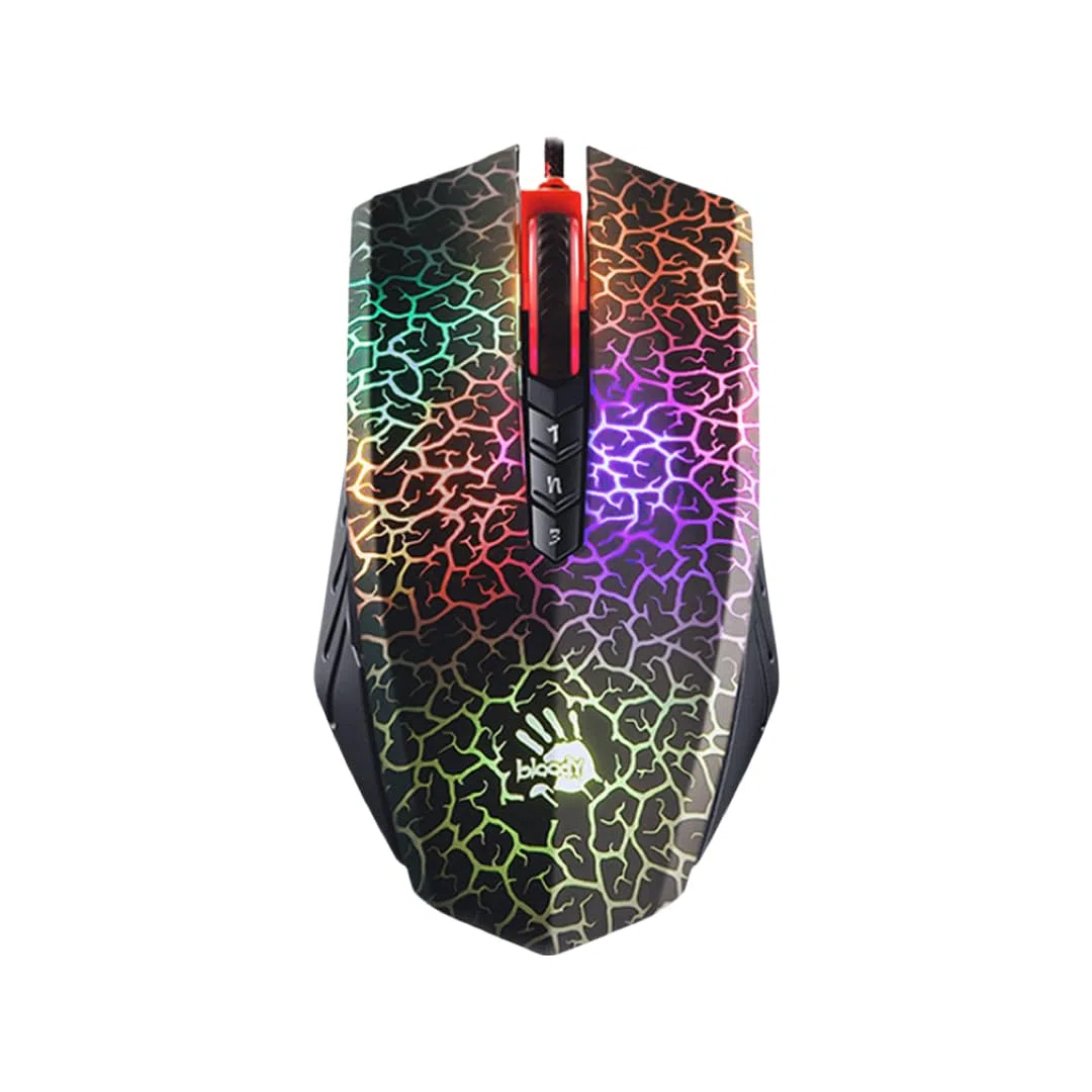 A4Tech Bloody A70 - Ratón (Ambidextro, Laser, USB, 4000 DPI, Negro)
