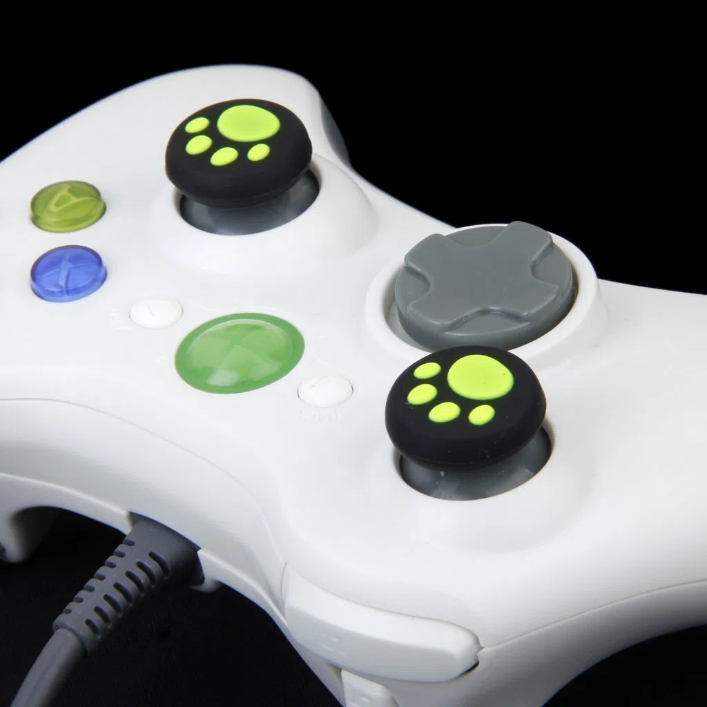 Cubierta de silicona para joystick analógico para controlador Dualshock 4 de PS4 Pro, Slim, controlador de Xbox One, Xbox One S, Elite, Xbox 360, PS3, PS2, Wii U, serie de gatos Green verde