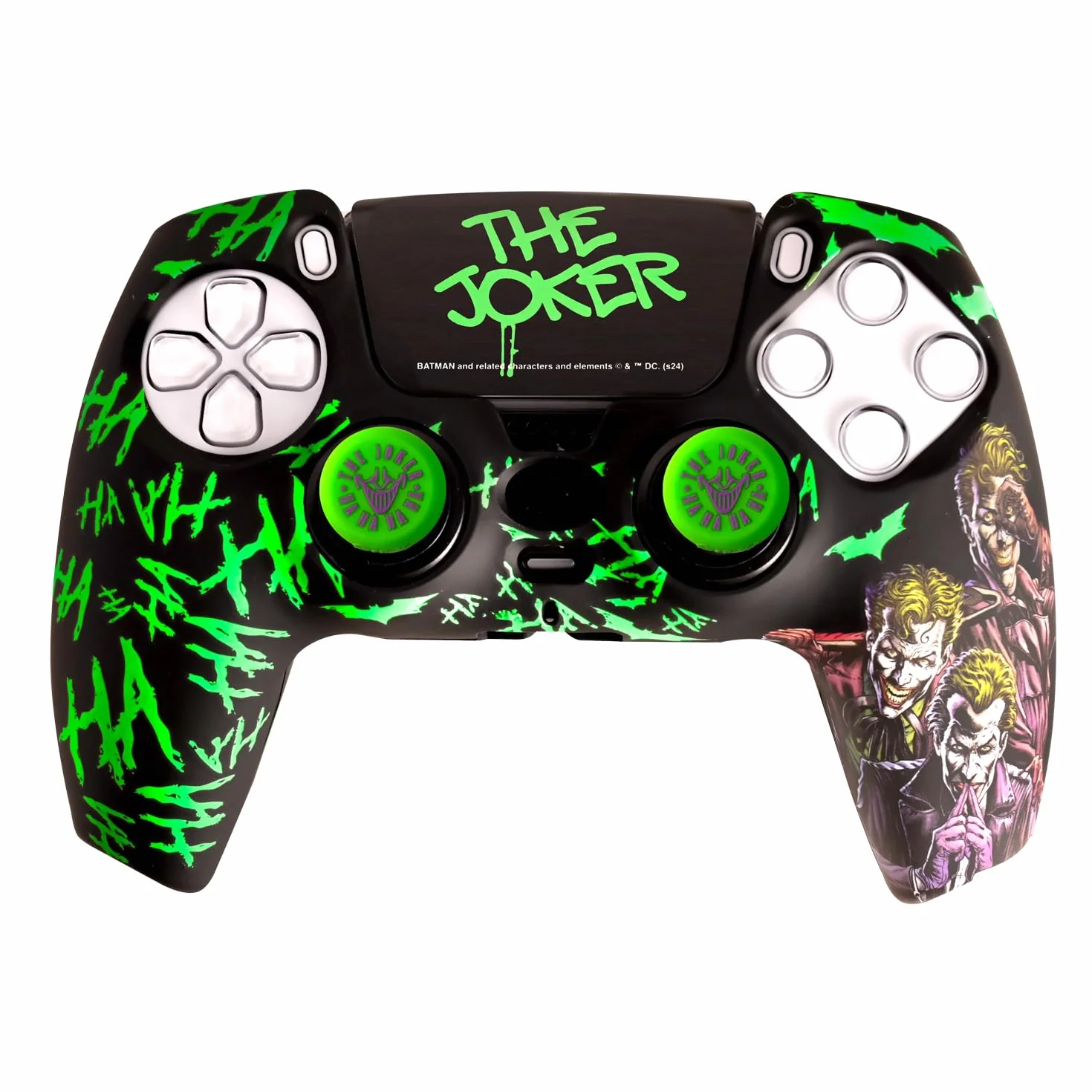FRTEC – Joker Combo Pack Mando PS5, Carcasa Rígida + Grips + Sticker Touchpad para DualSense, PS5, Licencia Oficial