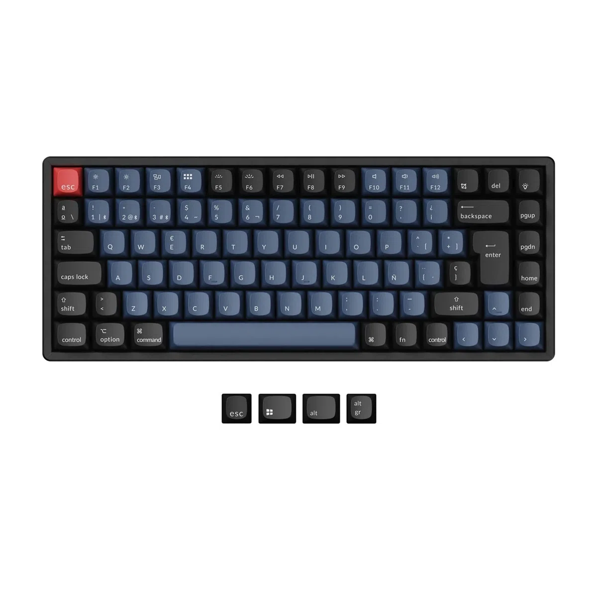 Keychron K2 Pro Wireless Teclado Mecánico Personalizado, QMK/Via Macros Programable, RGB Backlight Hot-swappable Keychron K Pro Red Switch, 4000mAh Batería para Mac Windows ES-ISO Layout