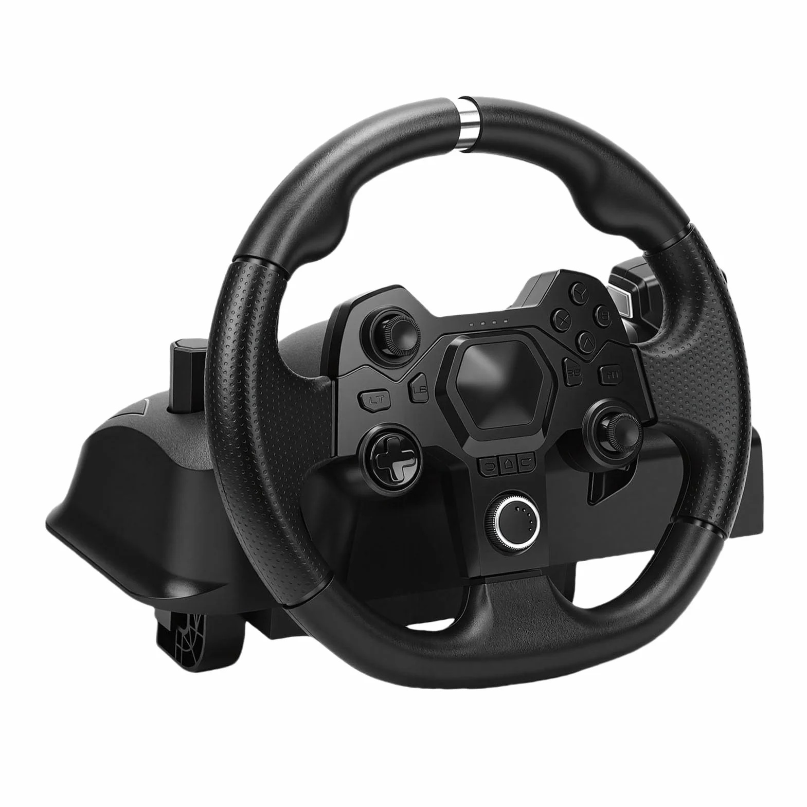 Tomantery Juego de Volante para Juegos, Control Ajustable, Volante de Carreras Force de 11 "para Usuarios de PC