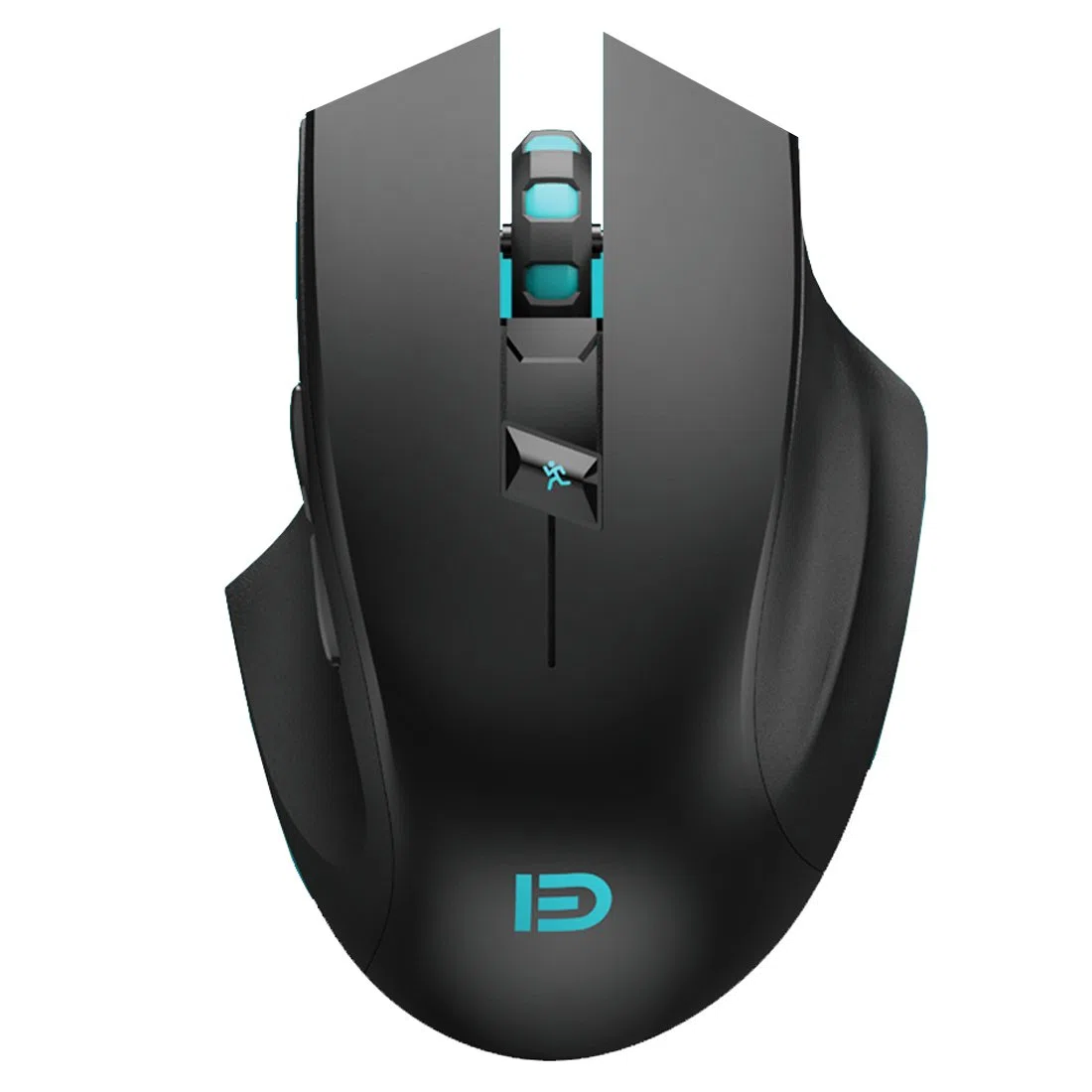 GranVela Forter i720 - Ratón inalámbrico silencioso y ergonómico para Juegos y Uso General, 2 Botones Laterales, 2400 dpi, Color Negro