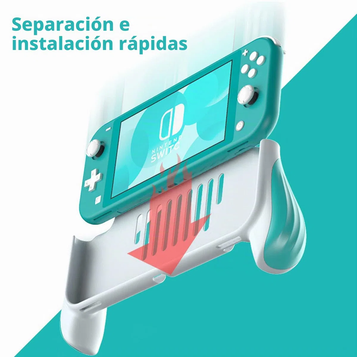 VOVIGGOL Funda Protectora de Mano para Nintendo Switch Lite, Funda Ergonomía para Juegos de Mano Soporte de Agarre Switch Lite, Accesorios compatibles con Nintendo Switch Lite (Azul)