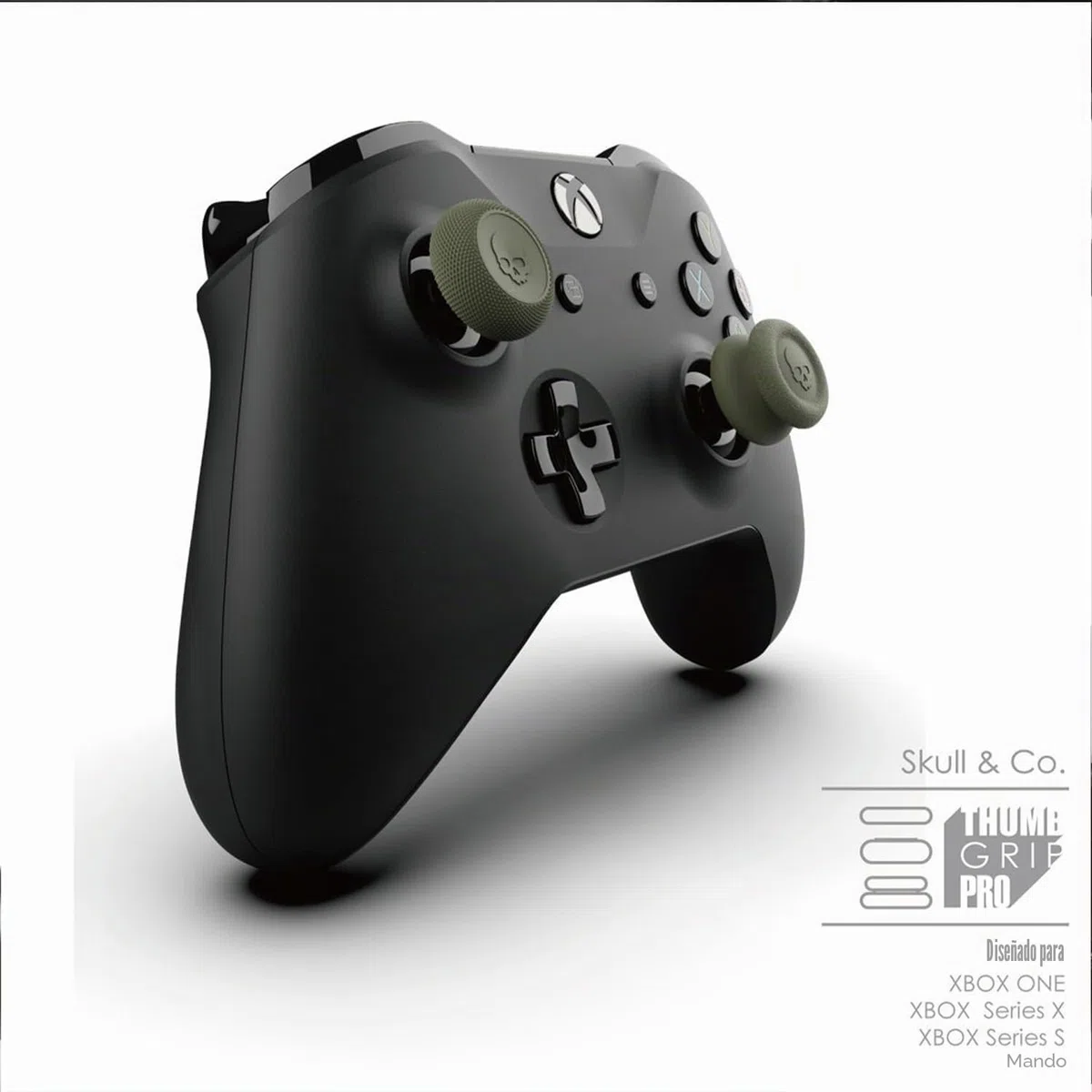 Skull & Co. Skin, CQC and FPS Thumb Grips Joystick Cap Analog Stick Cover for Xbox (XSX/XB1) Controller - Black, 3Pairs(6pcs)