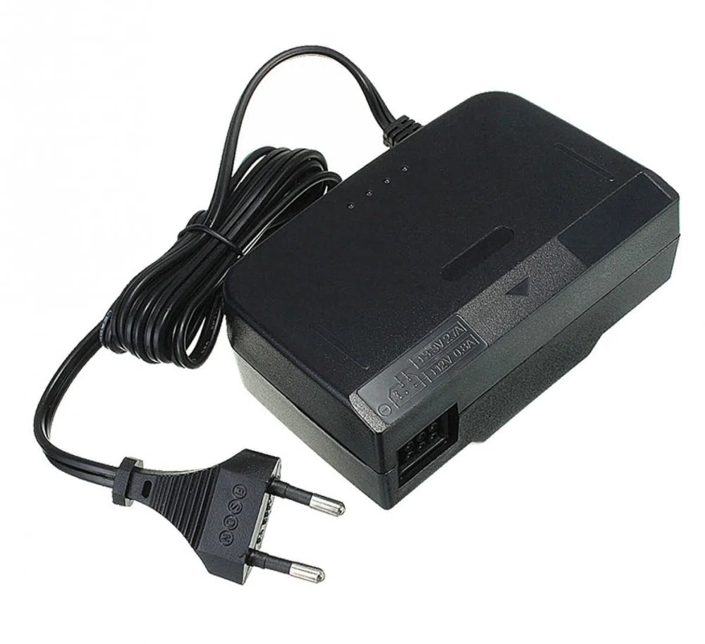 Adaptador de Corriente Compatible con Consolas N64 Entrada AC 220V Salida DC 3.3V 2.7A y 12V 0.8A Enchufe Europeo
