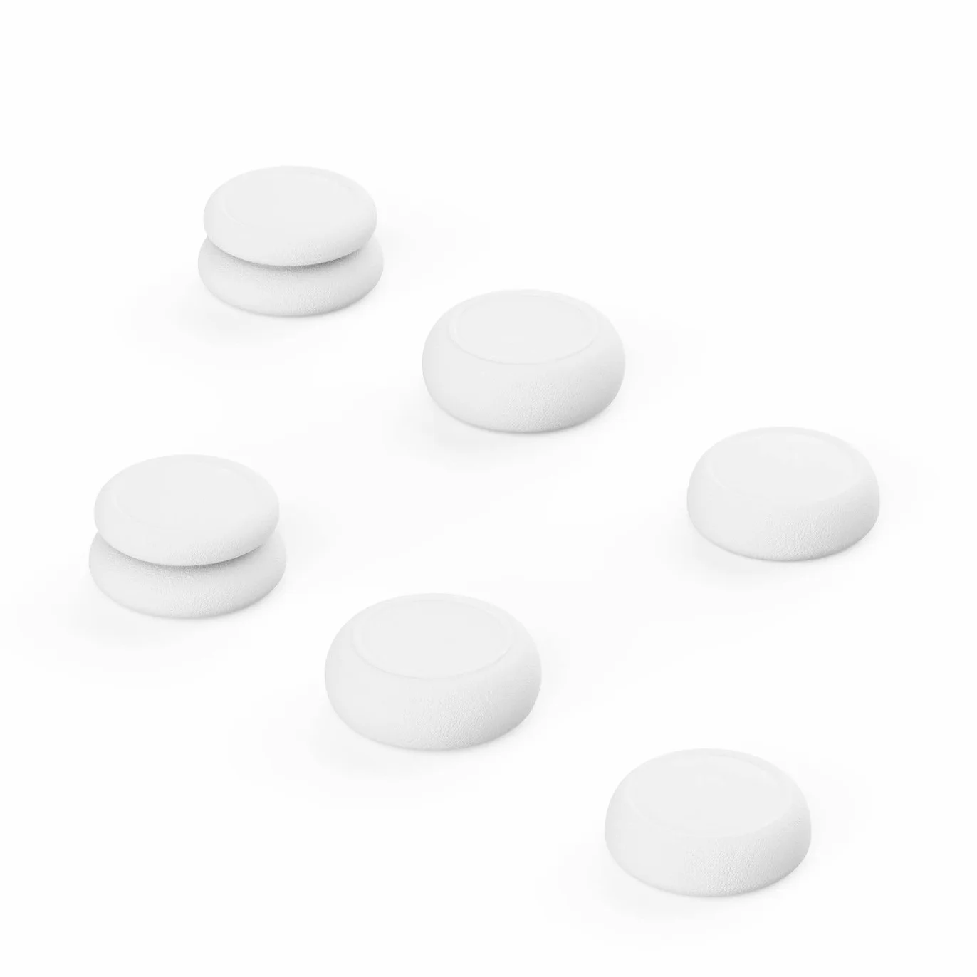 Skull & Co. Skin, CQC and FPS Thumb Grip Set Joystick Cap Analog Stick Cap for Nintendo Switch Lite Joystick - Lite Grey, 3 Pairs(6pcs)