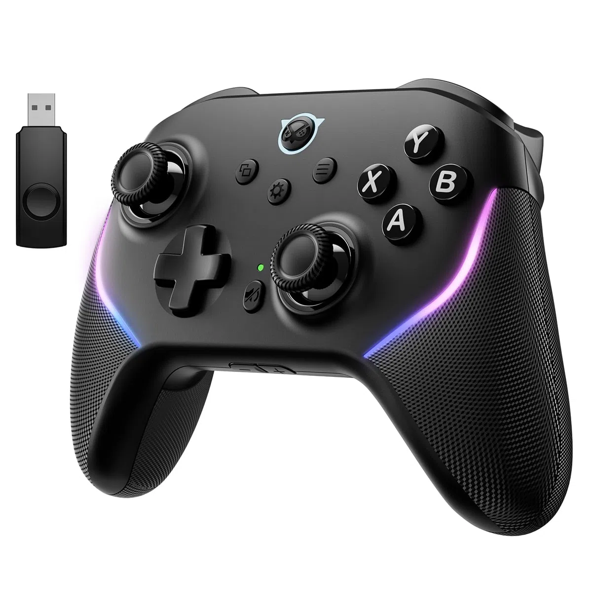 NYXI Master P1 2.4G Mando PC inalámbrico, Joystick de efecto Hall, Disparador Hall y Micro Variable, Control de audio,Turbo/Vibración ajustable, Bloqueo rápido programable - para PC/Switch/iOS/Android