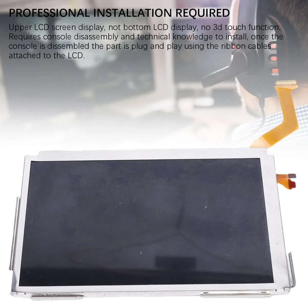Jiawu Reemplazo de Pantalla LCD Superior, Nueva Pantalla LCD Superior Actualizada para New 3DS XL y New 3DS LL 2015, con Herramienta de Instalación