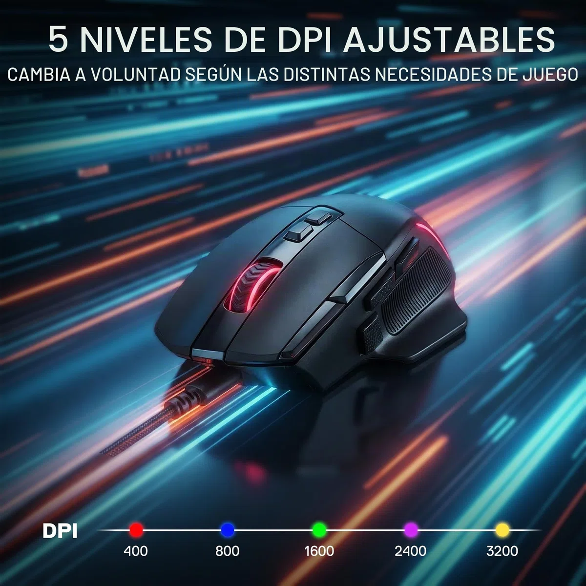 Redragon M925 Ratón Gaming Cableado 24K dpi Teclas Programables