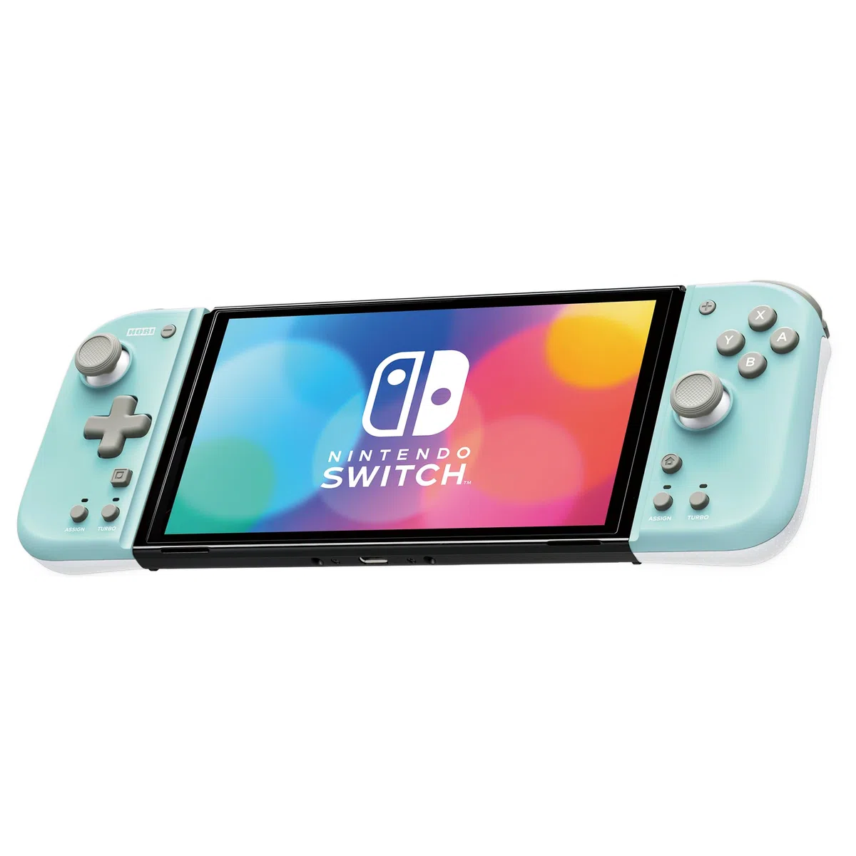 Hori Nintendo Switch Split Pad Compact (Mint Green x White) - Ergonomic Controller for Handheld Mode - Officially Licensed by Nintendo