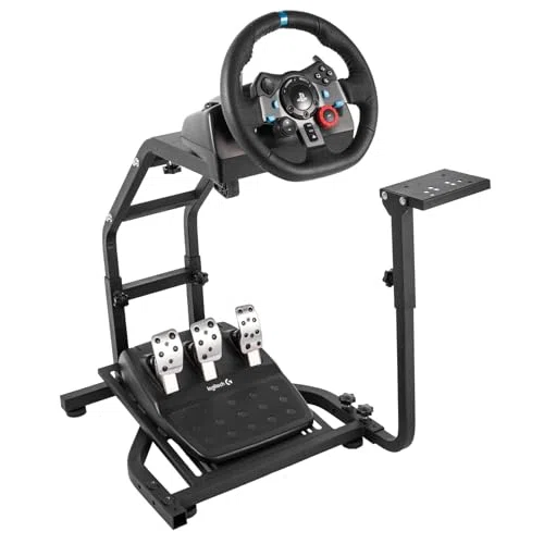 Soporte ajustable para volante para simuladores de carreras, mejora el juego para varias ruedas de carreras, excluyendo la rueda y el pedal