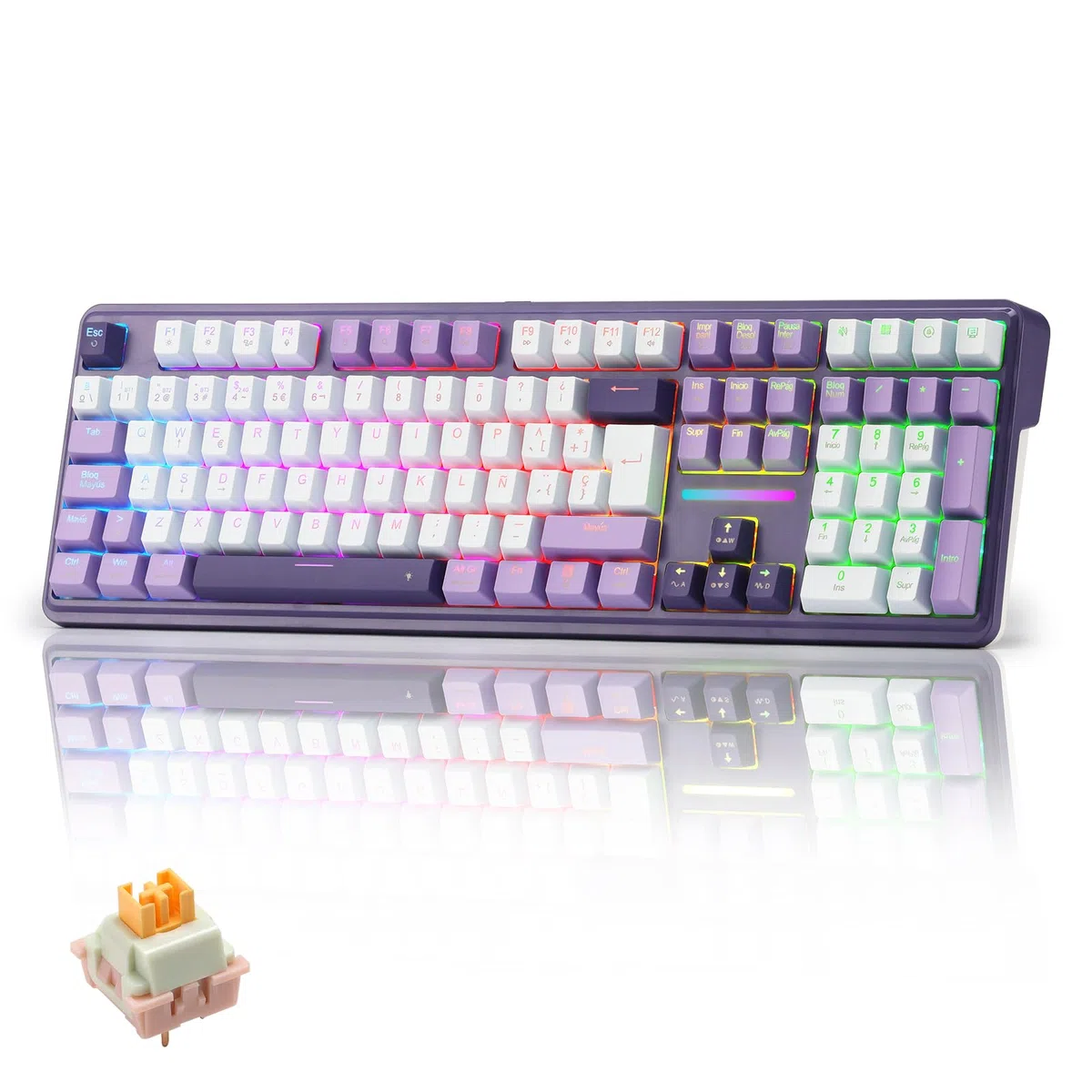 Redragon K745 Pro Teclado Mecánico Gaming Tri Modo Hot Swap QWERTY ES