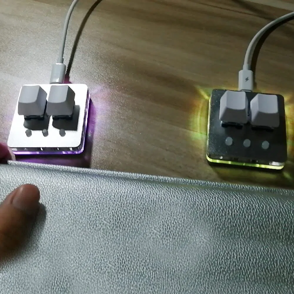 Teclado OSU con una sola mano, teclado mecánico para juegos, probador de eje de rueda táctil, interruptor de cerezo, retroiluminación RGB (tipo C, rosa)