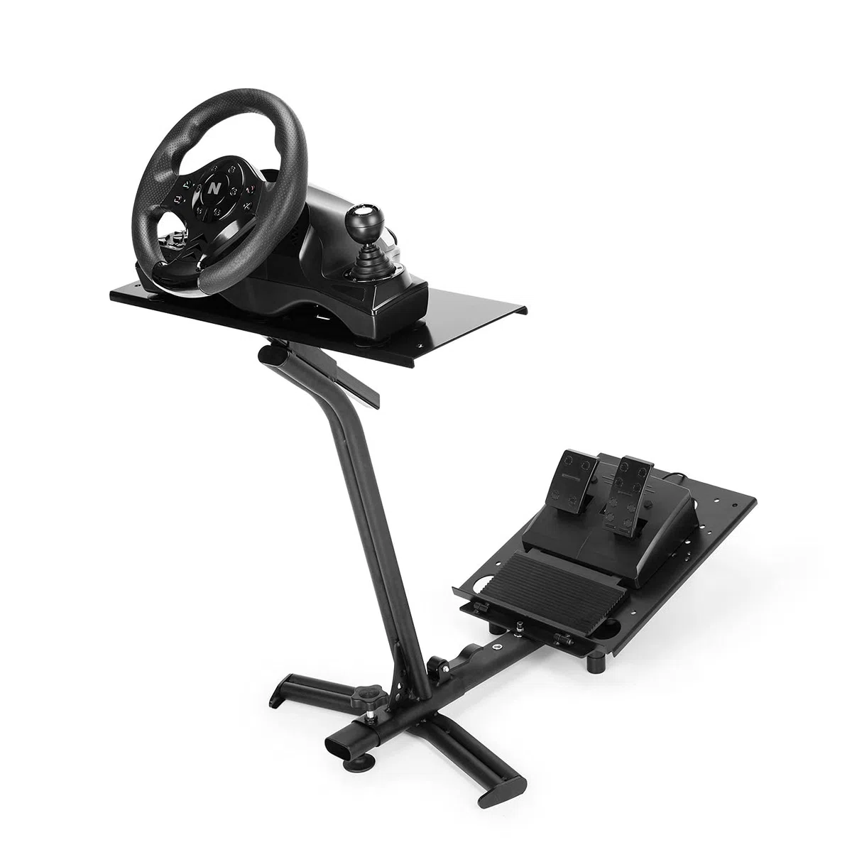 NiTHO Soporte Volante para Logitech G29 G920 G923/Thrustmaster/Fanatec, Soporte del Volante de Carreras Universal con Pedales, Wheel Stand Plegable con Inclinación Ajustable para Sim Racing