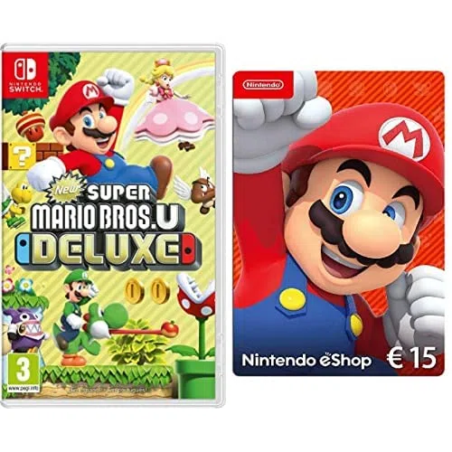 New Super Mario Bros. U Deluxe & Nintendo eShop Tarjeta de regalo de 15€