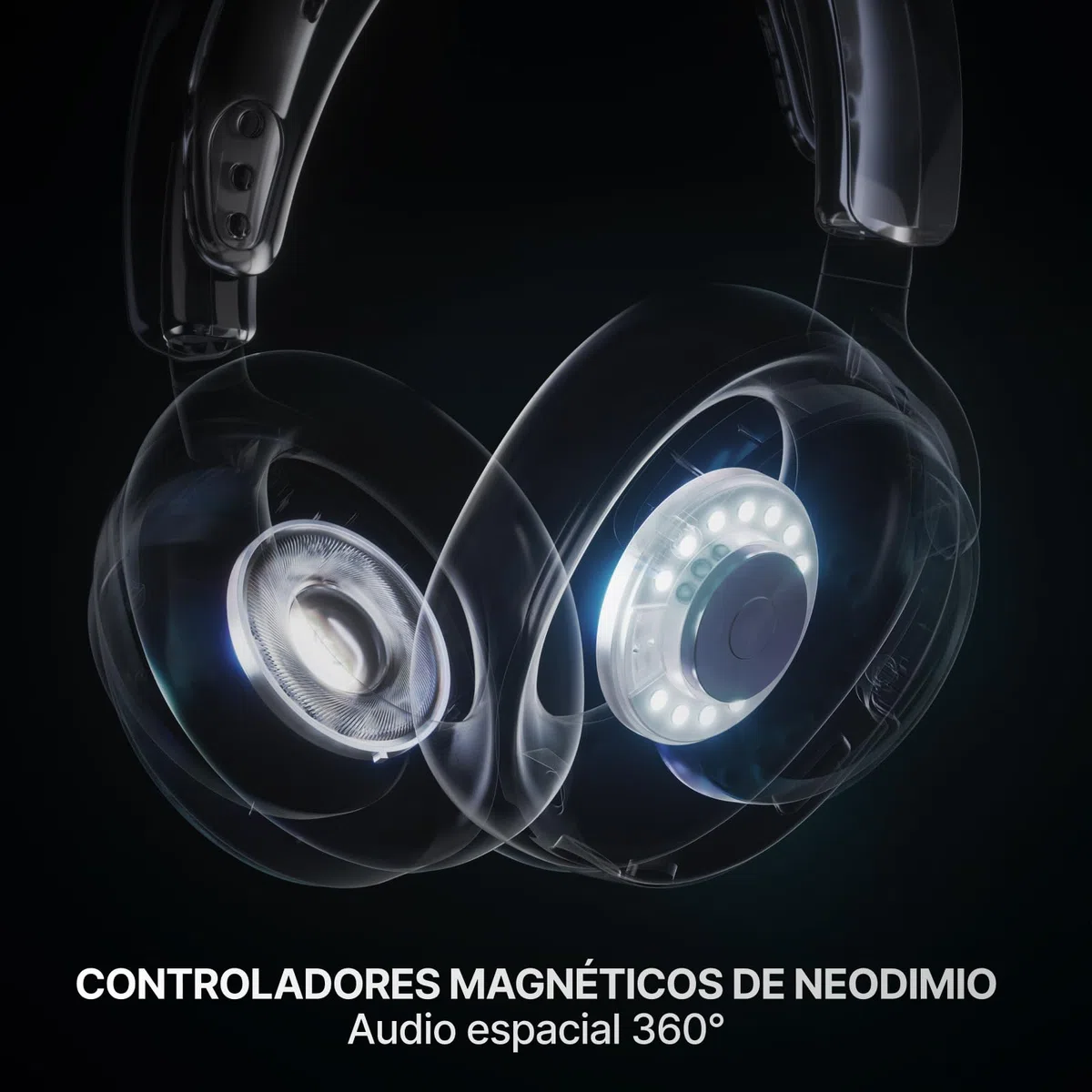 SteelSeries Arctis Nova 7 Wireless Gen 2 Auriculares gaming multiplataforma -Control de app en tiempo real -Más de 50 horas -Controladores magnéticos de neodimio -2,4 GHz y Bluetooth -PC,PS5,Switch1/2