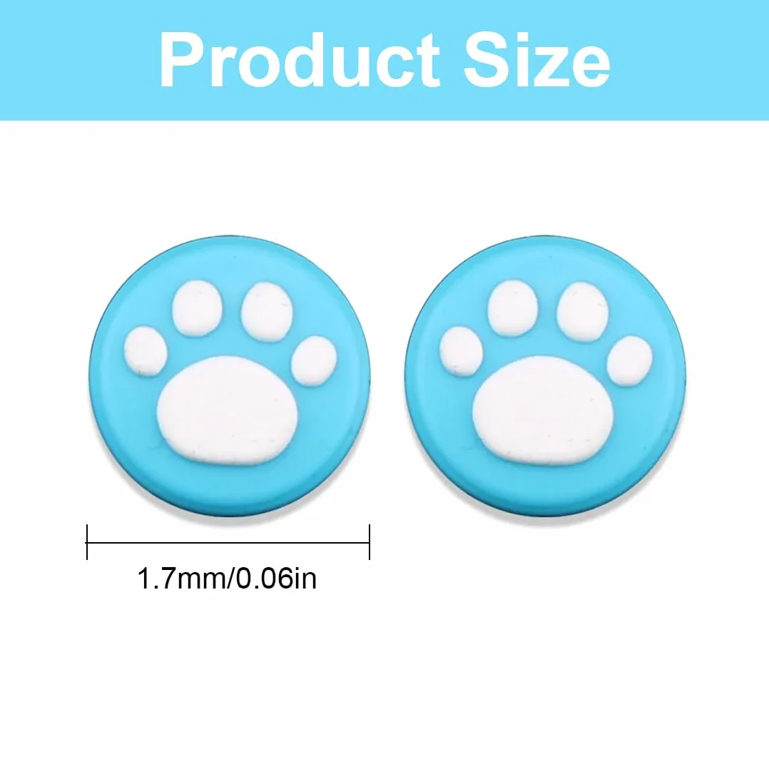 12 Piezas Tapas de Agarre para el Pulgar Compatible con Nintendo Switch y Switch Lite Cubierta Protectora de Botones de Silicona Diseño de Pata de Gato