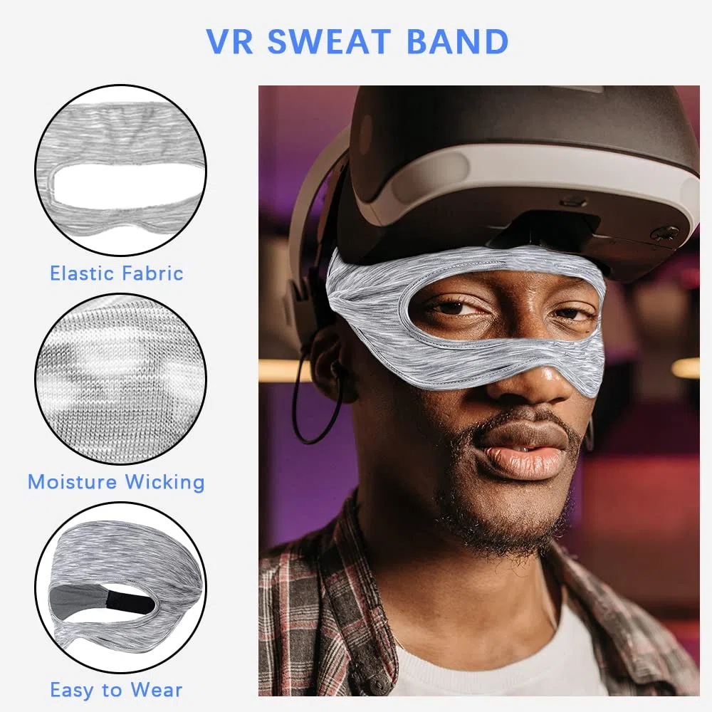 3 Piezas Protector contra Sudor Compatible con Auriculares Meta Quest 3/Quest 3S, 4 PZS VR Máscaras Transpirable para VR Auriculares PS VR2/Meta Quest Pro/Meta Quest 2/HTC Vive, Multicolor
