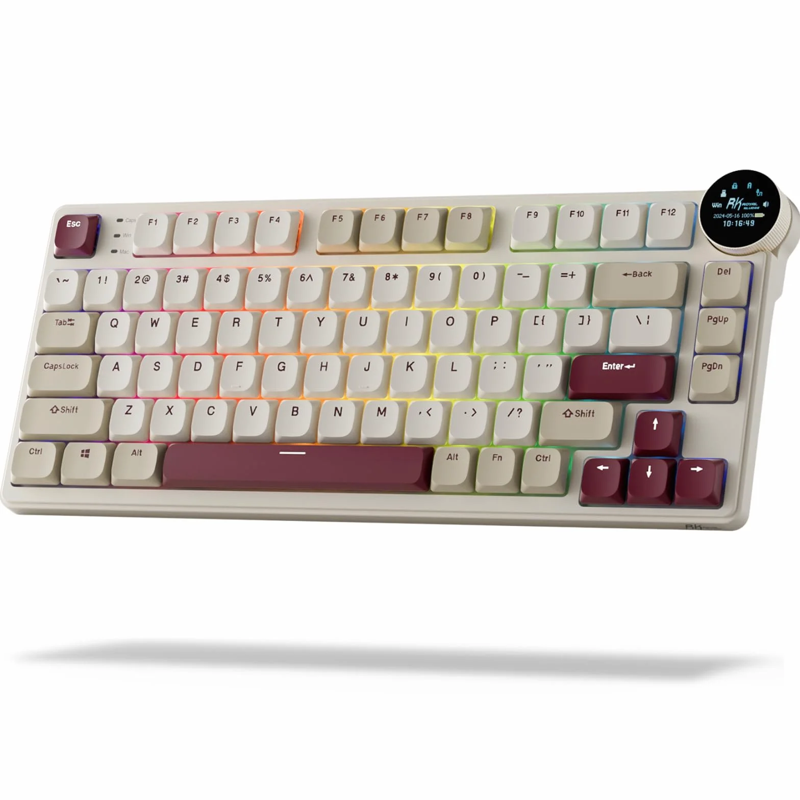 RK ROYAL KLUDGE L75 Teclado de Juego mecánico Junta inalámbrica RGB y botón