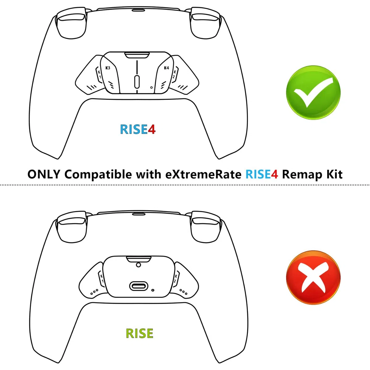 RISE4 FPC Remap Board Reemplazable de eXtremeRate RISE4 Remap Kit para ps5 Control - No Incluye Mando & Otros RISE4 Accesorios