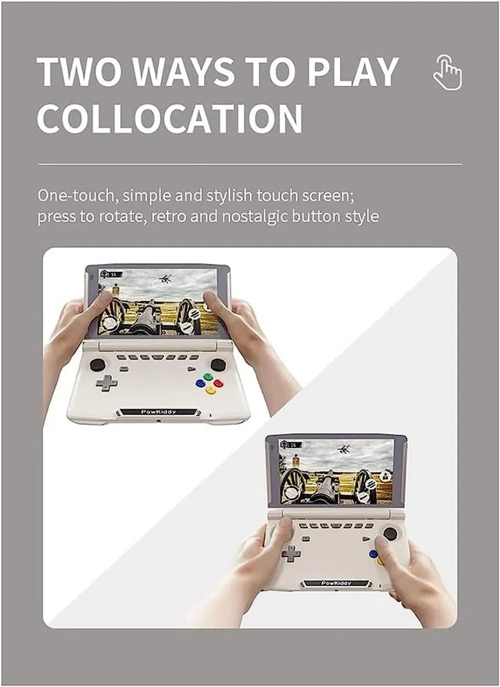 Consola de juegos arcade portátil, consola de juegos portátil retro de 64 G con pantalla táctil IPS de 5.5 pulgadas para juegos clásicos