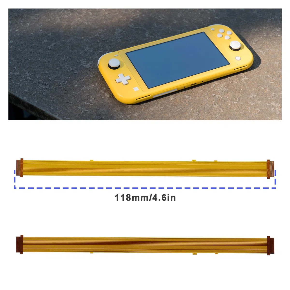 2 cables flexibles de botón izquierdo compatibles con controlador Switch Lite, conector de alimentación de placa base, cable de cinta, piezas de repuesto internas