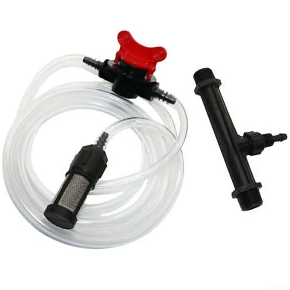 Kit de inyector de fertilizante Venturi de riego automático con interruptor de tubo de agua de 1/2 pulgada y filtro para sistemas de cuidado de plantas de jardín, dosificación eficiente de nutrientes