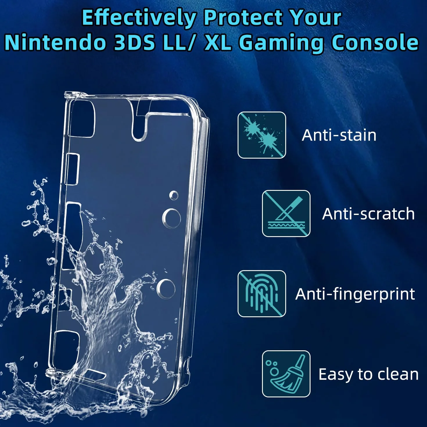 OSTENT Protector Claro Cristal Duro Caso Cubierta de la Piel Shell para Nintendo 3DS XL LL