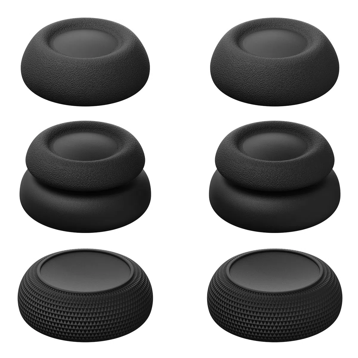 Savage Raven by Skull & Co. Skin, CQC and FPS Thumb Grip Set Joystick Cap Analog Stick Cap for PlayStation Portal - Black, 3 Pairs(6pcs)