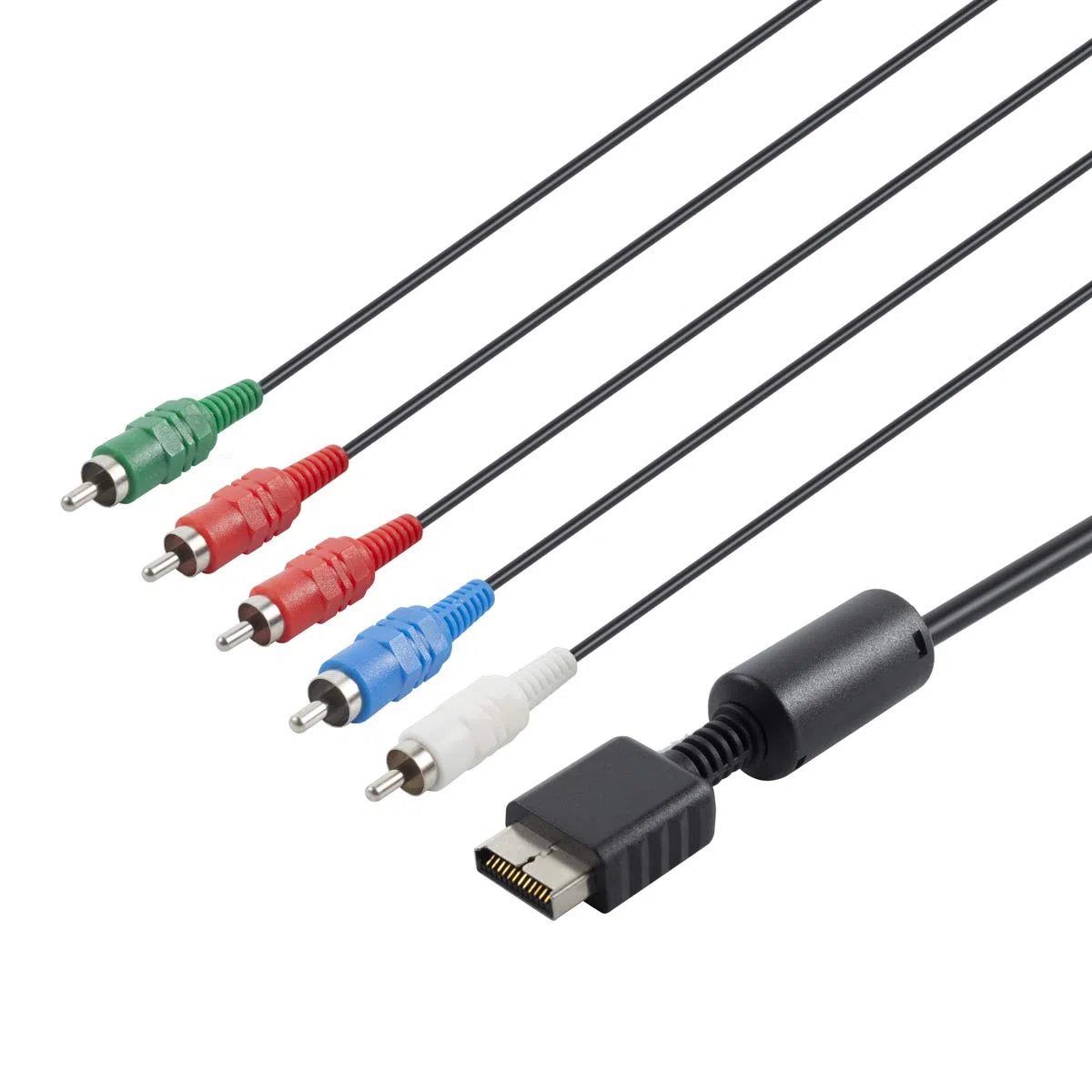 TENINYU Compatible con PS2/PS3/PS3 Slim HDTV-Ready TV HD Component AV Cable de 5 cables de 6 pies, color negro
