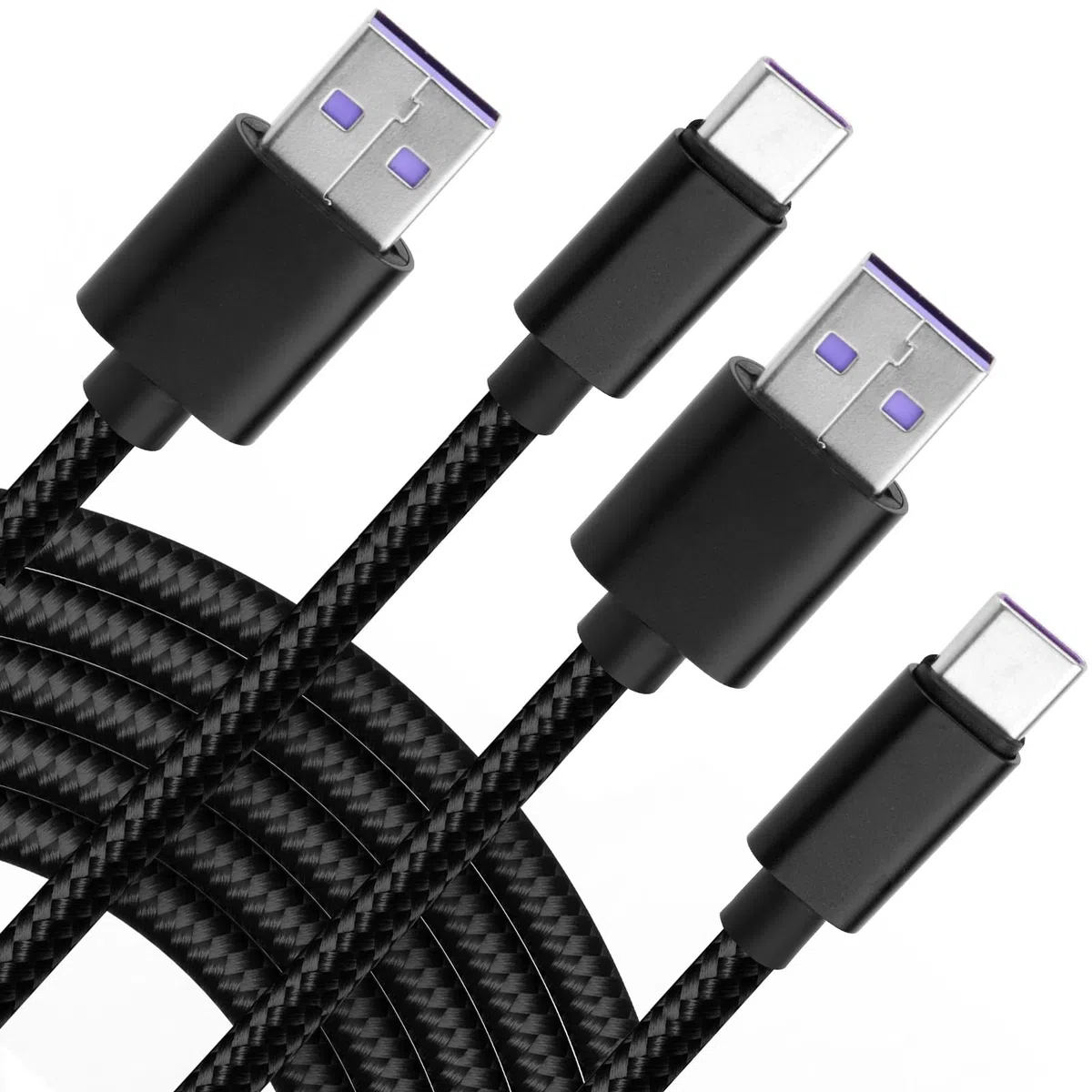 2 Piezas Cables Carga para Xbox Series, 3m Cable de Carga USB Tipo C Negro de Repuesto para Xbox Series X/S PS5/PS5 Pro Controller Elite 2 Switch Pro Controller