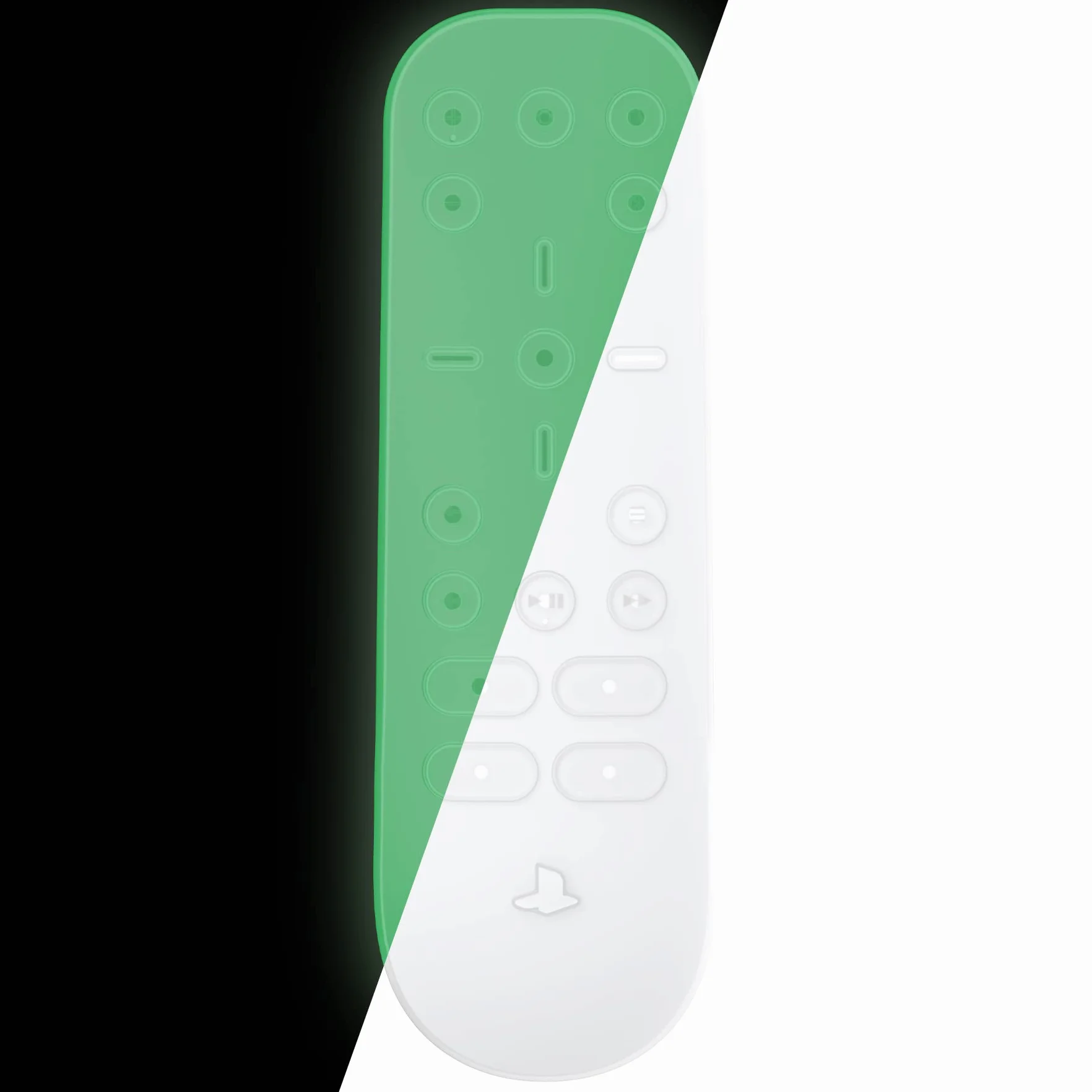 PlayVital Funda Protectora de Silicona para ps5 Mando a Distancia - Cubierta Ergonómica, Resistente a Golpes y a Prueba de Caídas, Protector Completo para Control Remoto (Brilla en Oscuridad)