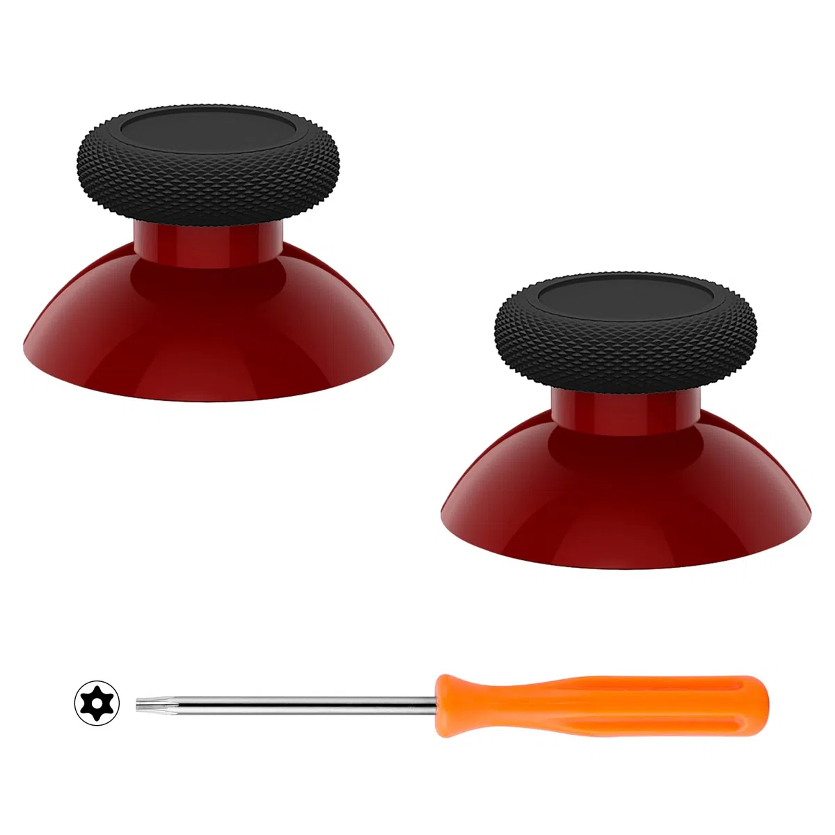 eXtremeRate Joysticks para Xbox Series S X Control Palancas Analogicos Joystick Reemplazable para Xbox One Repuesto para Pulgar Thumbsticks para Xbox One S/X/Estandard/Elite(Rojo Carmín & Negro)
