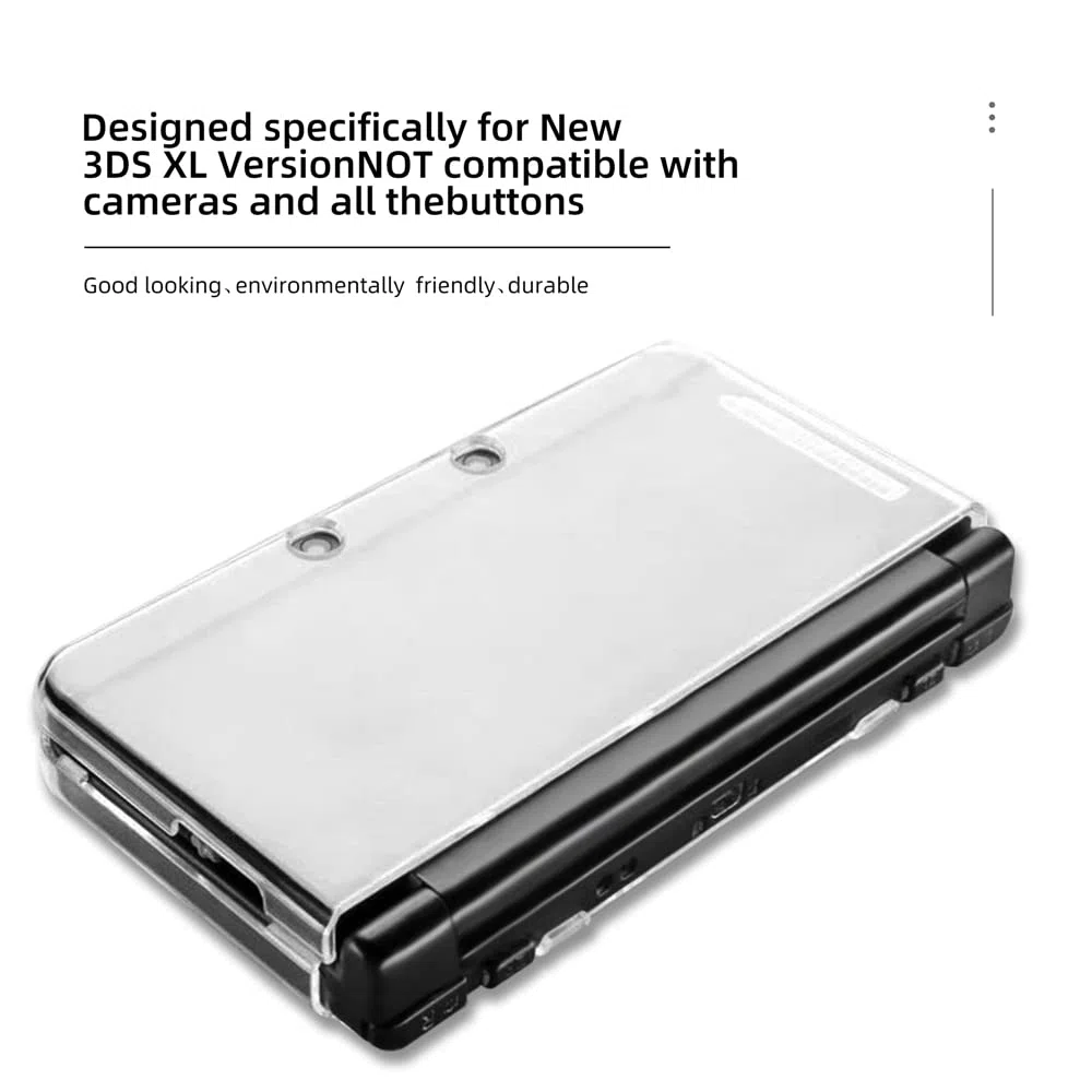 Funda Transparente para New 3DS XL LL, Carcasa Rígida Transparente de Cristal, Funda Protectora para Consola de Videojuegos, Funda Protectora Completa