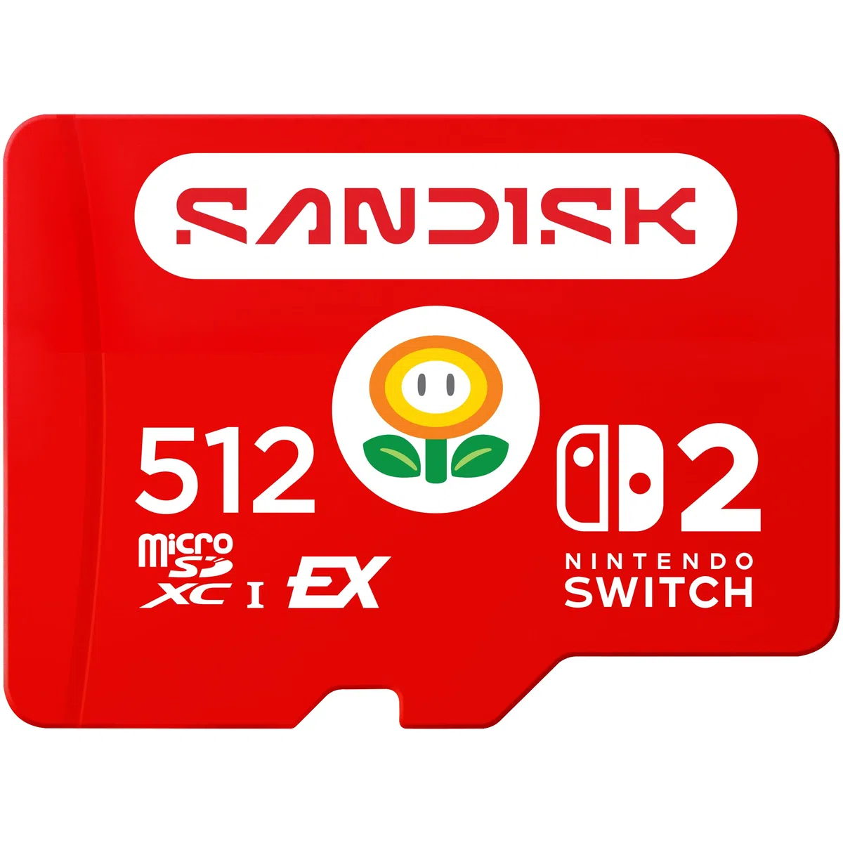 SANDISK microSD Express Tarjeta para Nintendo Switch 2 de 512 GB (velocidades de hasta 880 MB/s de lectura/650 MB/s de Escritura, Full HD)