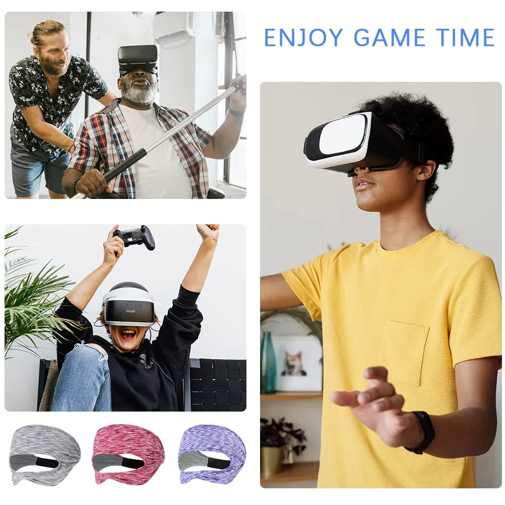 3 Piezas Protector contra Sudor Compatible con Auriculares Meta Quest 3/Quest 3S, 4 PZS VR Máscaras Transpirable para VR Auriculares PS VR2/Meta Quest Pro/Meta Quest 2/HTC Vive, Multicolor
