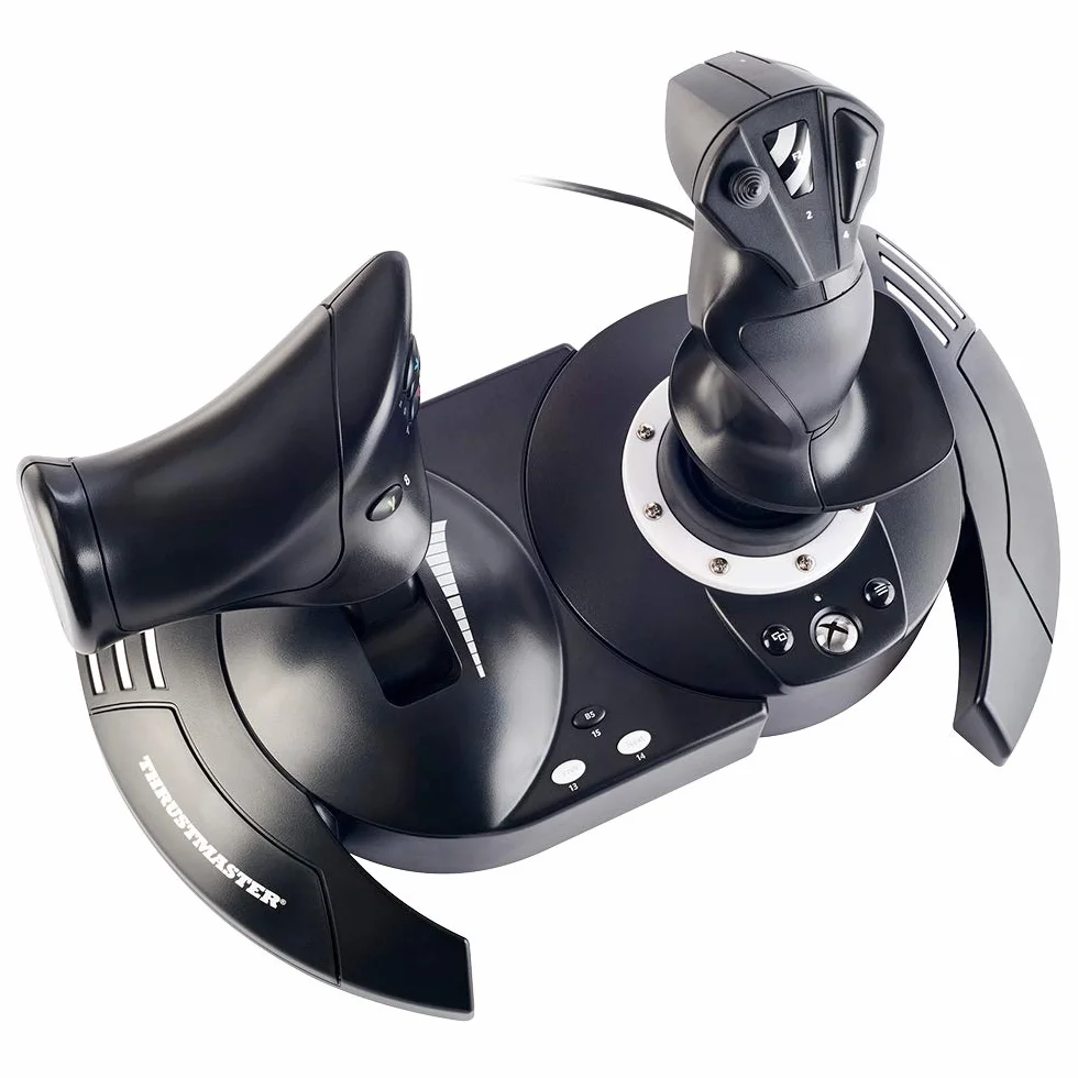 Thrustmaster T.Flight Hotas One - Joystick y Mando de Potencia para Xbox Series X|S, Xbox One y PC (Licencia Oficial, Acelerador Desmontable, 14 Botones de Acción) Negro