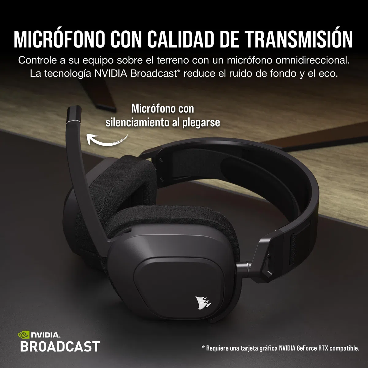 Corsair HS80 MAX Wireless Auriculares para Juegos Multiplataforma con Bluetooth – Dolby Atmos – Micrófono de Calidad Broadcast – Compatible con iCUE – PC, Mac, PS5, PS4, Switch, Móvil – Gris Acero