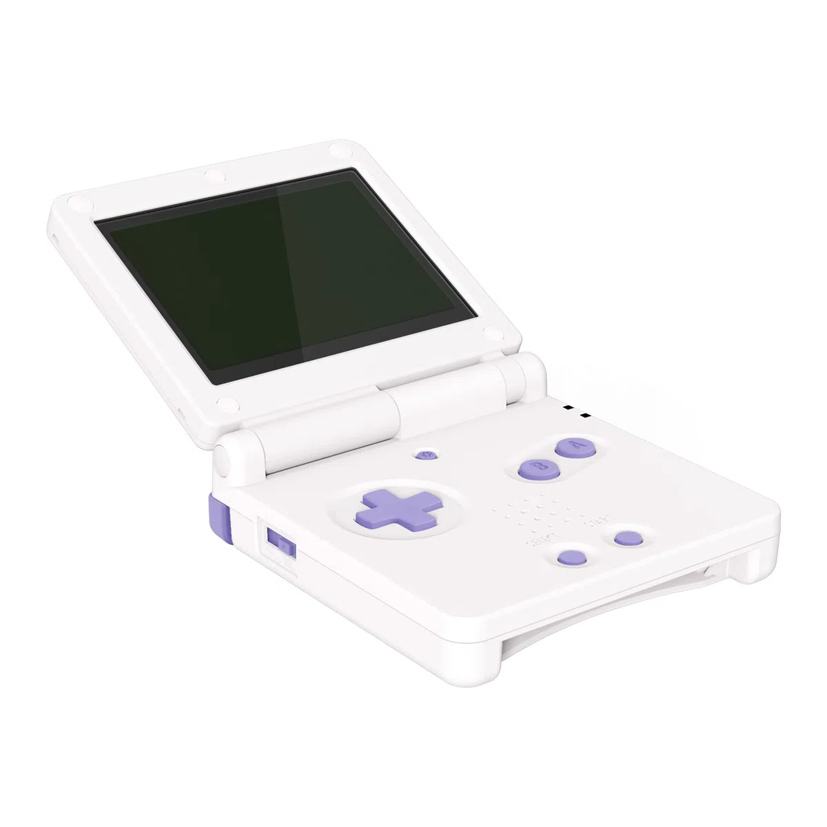 eXtremeRate Botones Completos para Gameboy Advance SP (GBA SP), Teclas de Repuesto A B L R, Power On/Off, Volumen y D-Pad, No Incluye Control, 16Bits Violeta Claro