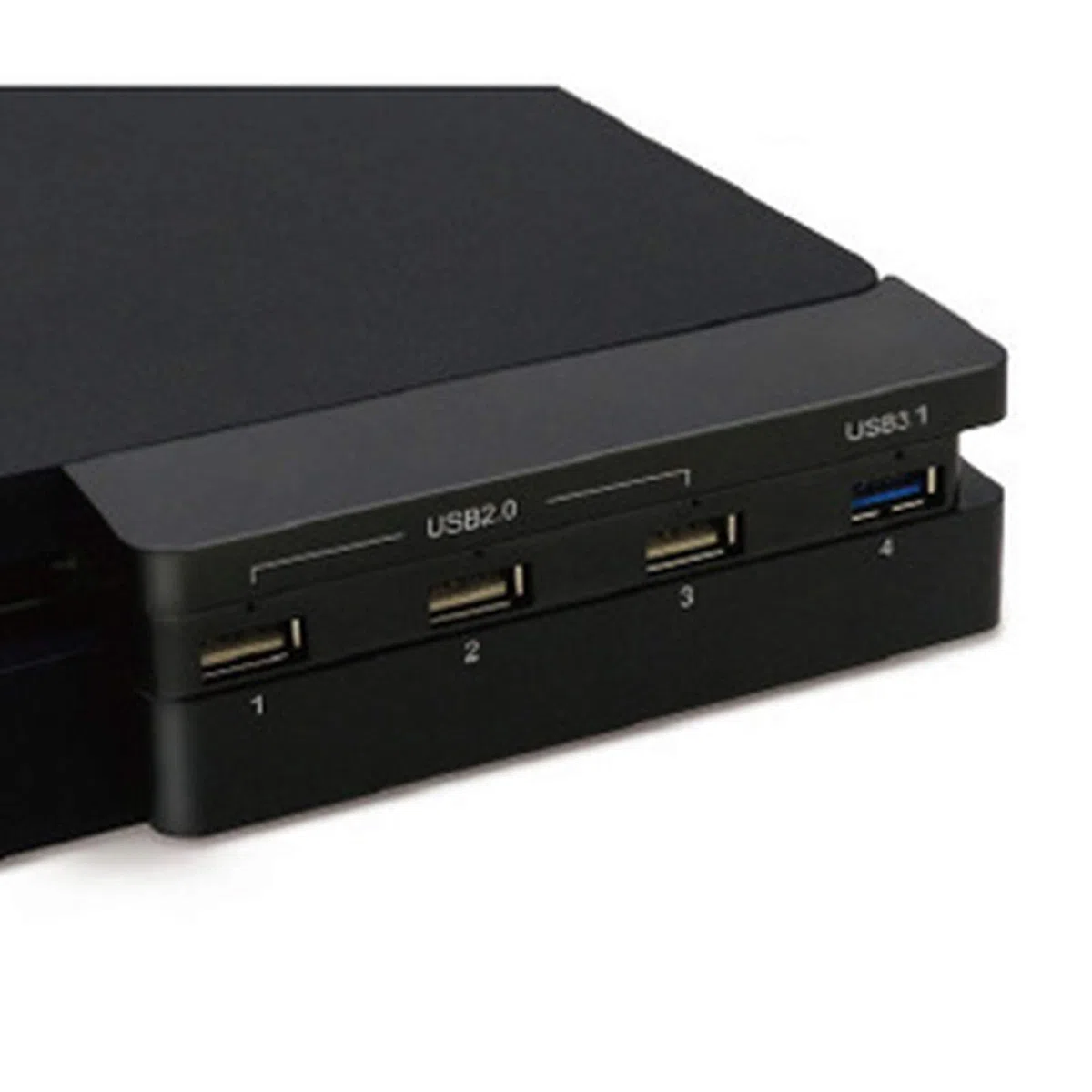 SOONHUA Hub de extensión USB de 4 puertos, USB 3. 0 Hub, USB 3. 0 Divisor de extensión para consola de juegos PS4 Slim USB 2. 0 3. 1 adaptador de concentrador para consola de juegos PS4 Slim