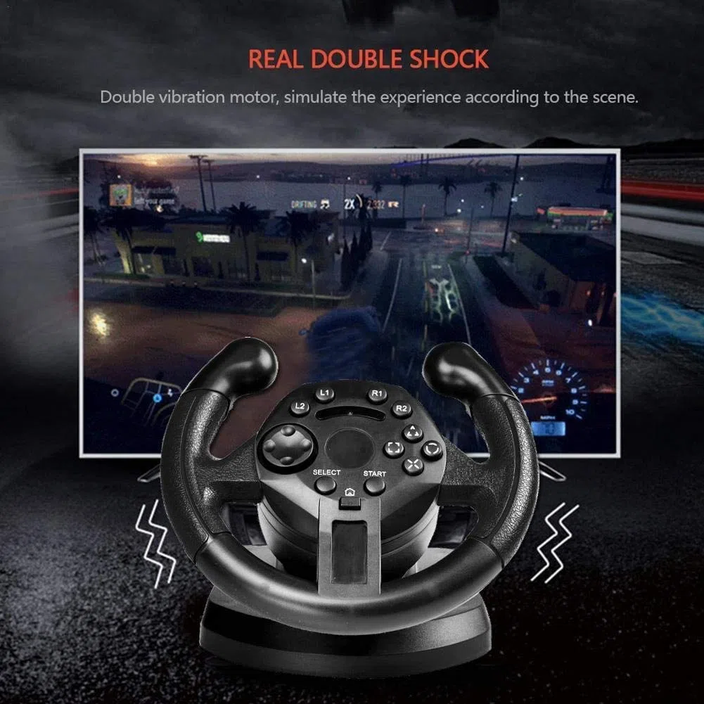 Okeeyseda Juego de Volante de Carreras para/Pc, Joysticks de VibracióN, Controlador Remoto, Controlador de ConduccióN Imulado