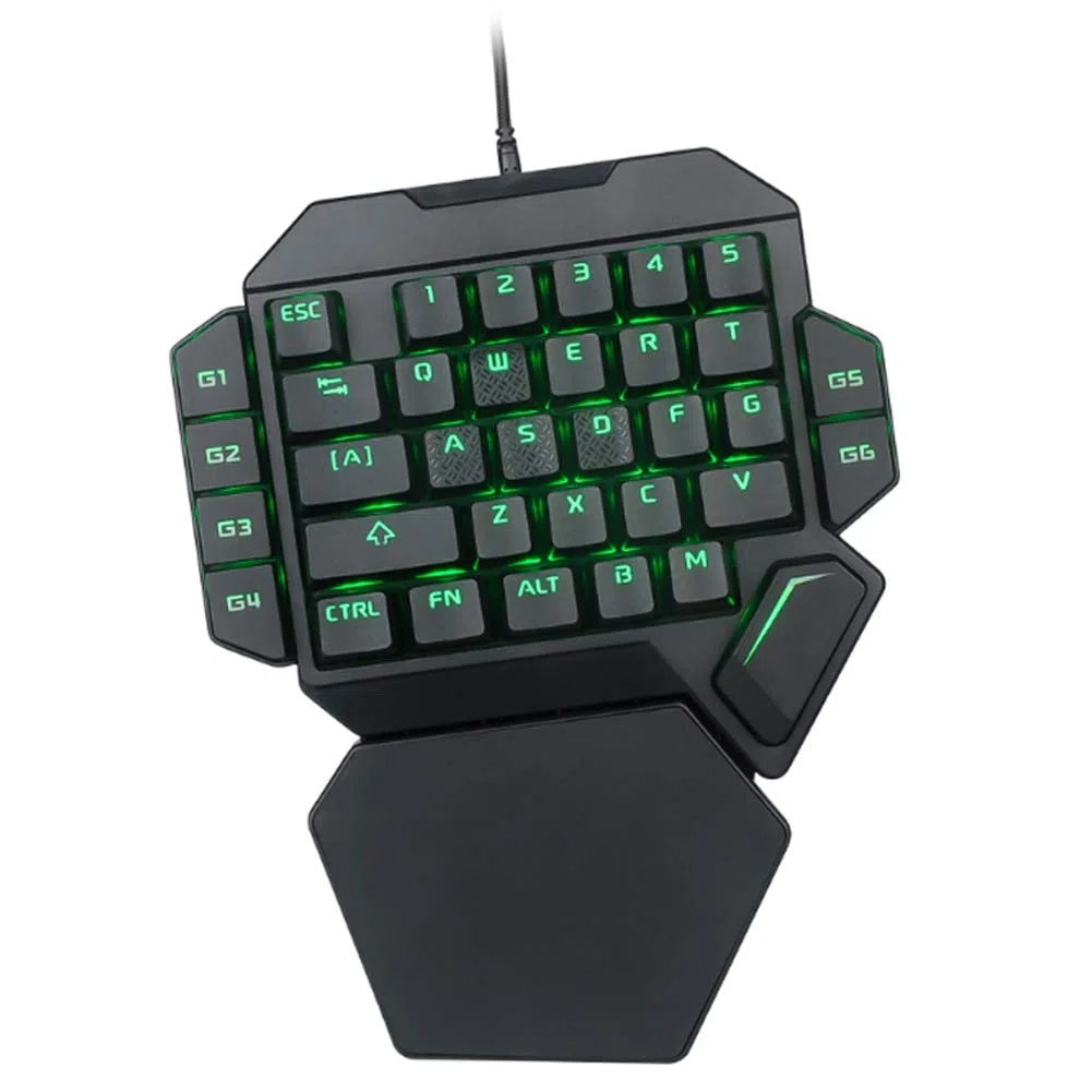 Teclado para Una Mano - Teclado para Juegos con Retroiluminación RGB - Teclado Mecánico - con Función de Definición de Macro - para PC Computadora Portátil Juego