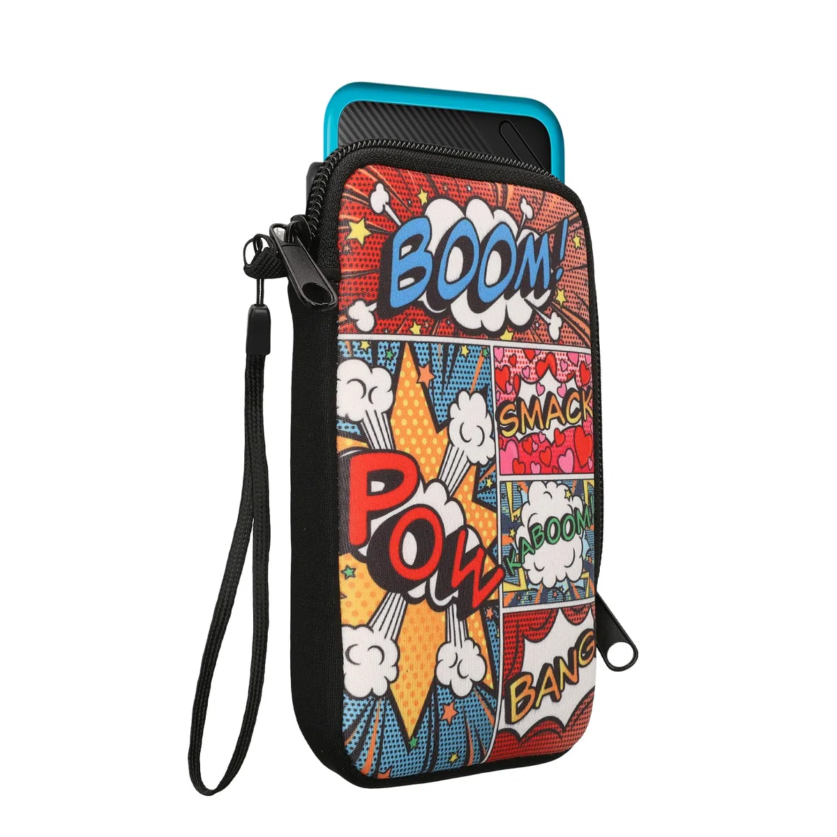 kwmobile Funda Compatible con Consola Nintendo 3DS XL - Estuche de Neopreno con Cremallera - Arte Pop Multicolor