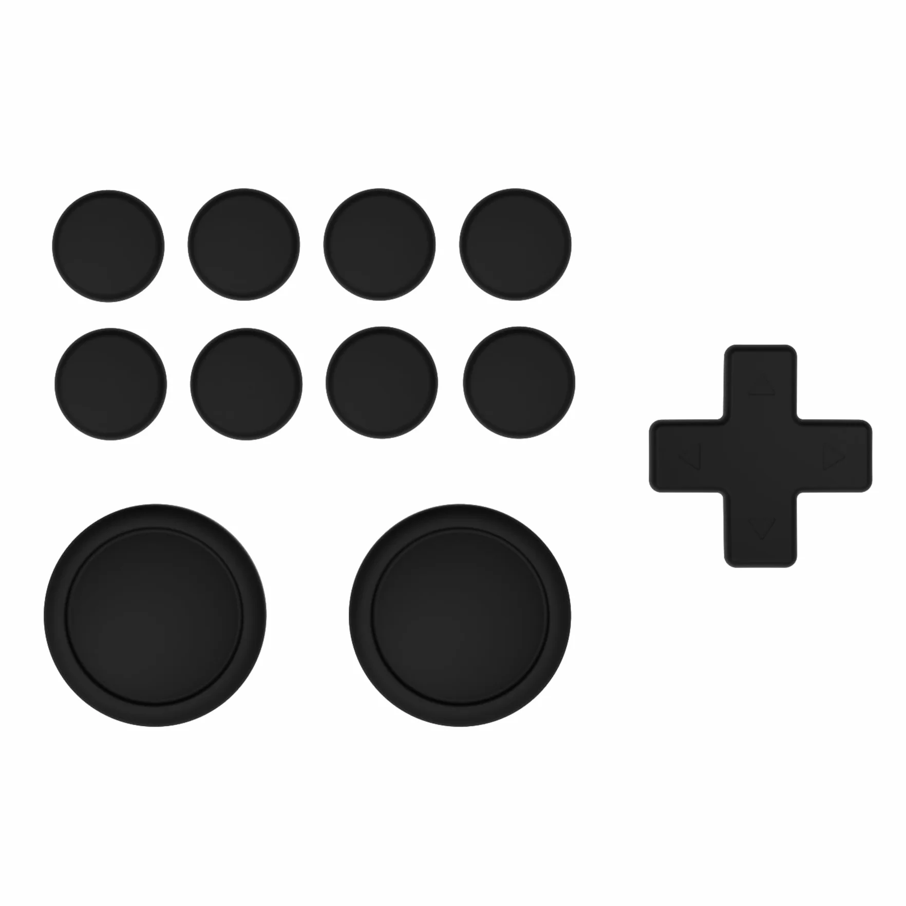 PlayVital Agarres para el Pulgar para Nintendo Switch/Lite/OLED, Tapas de Silicona para Botones ABXY y D-Pad, Silicona Caps de Joystick para Switch Lite, Tapones para Thumbstick (Negro)