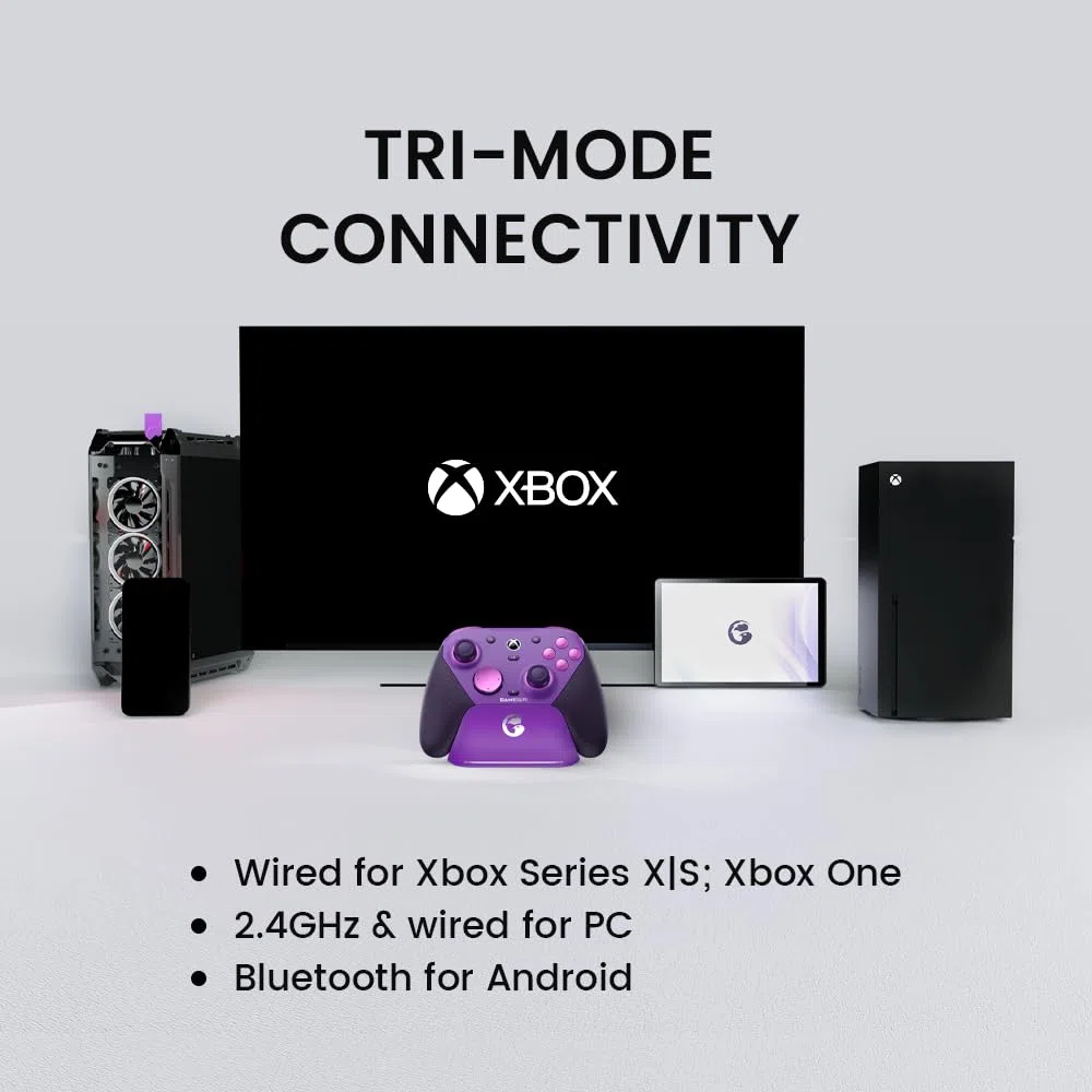 GameSir G7 Pro Mando Xbox Cable/PC Inalámbrico, TMR, 1000Hz, Morado