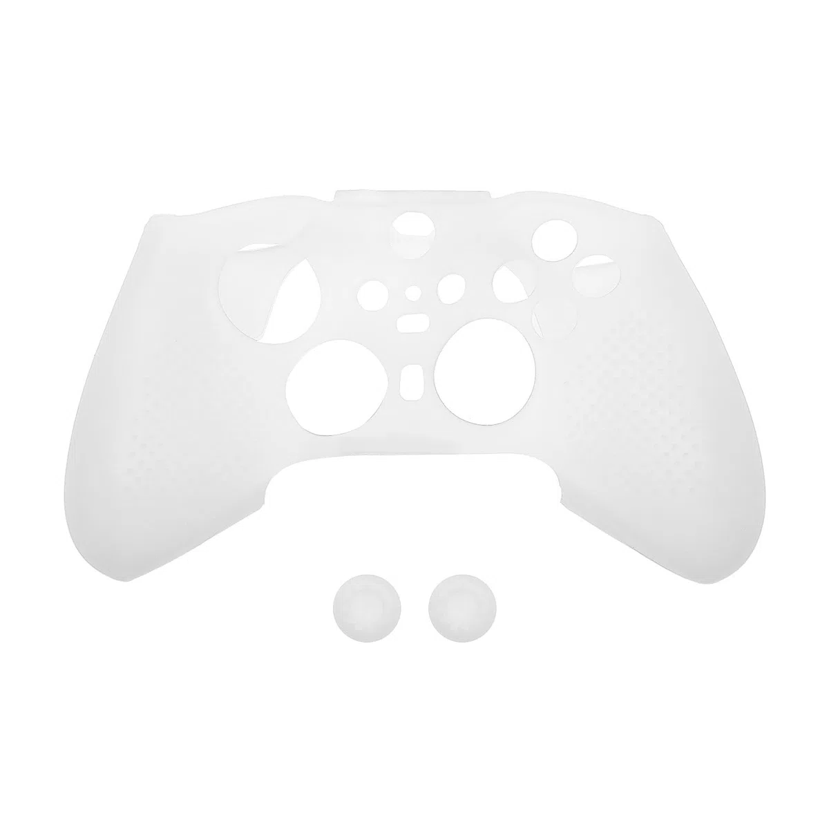 Funda de silicona antideslizante suave con tapas de agarre para el pulgar compatible con Xbox Elite Wireless Controller Series 2, protector de piel de goma suave, color blanco